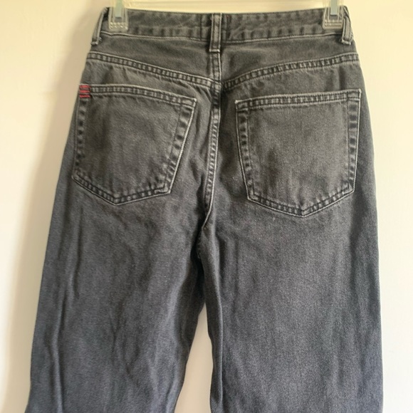Urban Outfitters BDG Washed Black Mom High-Rise Straight Leg Boho Jeans Size 24 - Picture 5 of 7